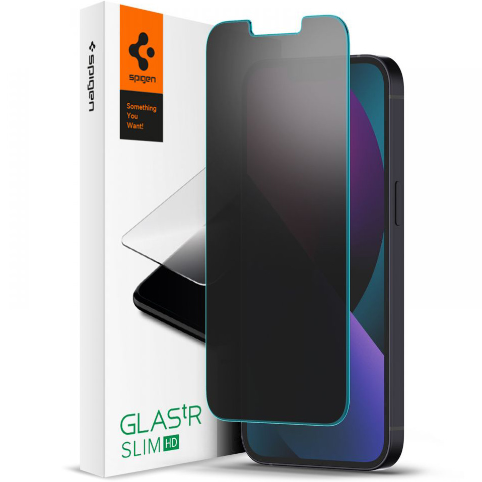 Szkło hartowane Spigen Glas.tr Slim Case Friendly Privacy 1-Pack dla iPhone 13 / 13 Pro
